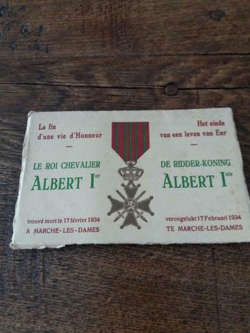 Livret commémoratif mort Albert 1er de Belgique 