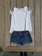 Set jeansshort en tshirt, Comme neuf, Fille, Ensemble, Enlèvement ou Envoi