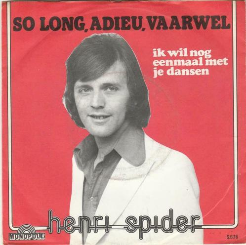 4T: Henri Spider: So long, adieu, vaarwel : Monopole, Cd's en Dvd's, Vinyl | Nederlandstalig, Gebruikt, Overige formaten, Ophalen of Verzenden