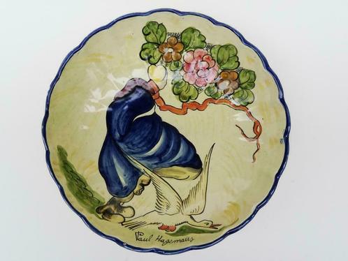 Paul Hagemans - Le coup de vent - mooie schaal in keramiek, Antiek en Kunst, Curiosa en Brocante, Ophalen of Verzenden