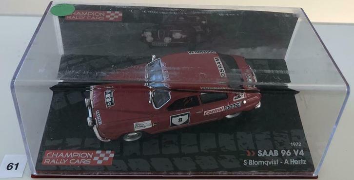 IXO SAAB 96 Rally 1972 - Mirror missing, Hobby en Vrije tijd, Modelauto's | 1:43, Zo goed als nieuw, Auto, Overige merken, Ophalen of Verzenden