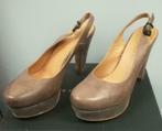 205A* BEORIGINAL- superbes escarpins bruns cuir (p 39), Envoi, Neuf, Escarpins