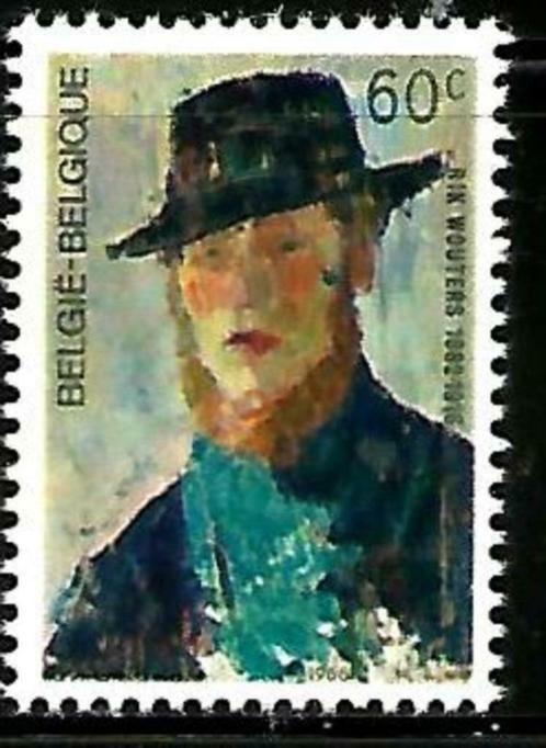 België 1966 Rik Wouters OBP 1384 V**, Postzegels en Munten, Postzegels | Europa | België, Postfris, Orginele gom, Kunst, Zonder stempel