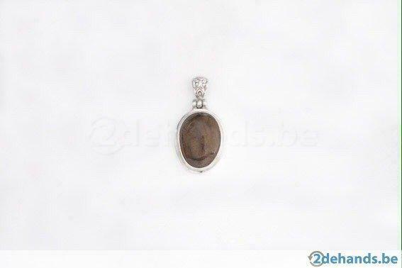 Zilveren 925 hanger bezet met mooie edelsteen, Handtassen en Accessoires, Bedels, Nieuw, Zilver