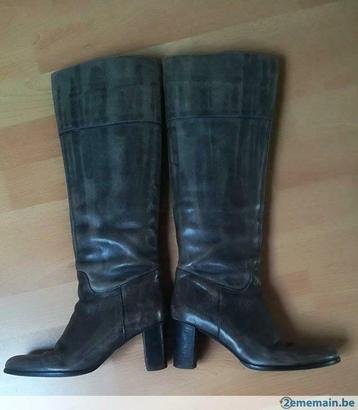 3A* EXIT magnifiques bottes taupe cuir (38), Enlèvement ou Envoi, Porté, Bottes hautes