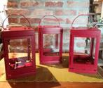 3 lanternes bougeoirs rouges IKEA snovina
Hauteur 23, Maison & Meubles, Comme neuf, Rouge, Enlèvement ou Envoi, Métal