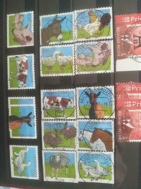 postzegels -dieren van de boerderij. ( gratis), Timbres & Monnaies, Timbres | Europe | Belgique, Affranchi, Timbre-poste, Europe