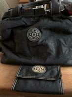 Kipling tas + zwarte portemonnee, Schoudertas, Zo goed als nieuw, Zwart
