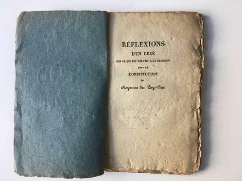 Réflexions d'un Curé ... 1819, Antiquités & Art, Antiquités | Livres & Manuscrits