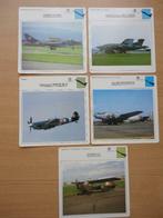 11 fiches avions GB + hélicoptères (tout ou à la pièce), Collections, Enlèvement ou Envoi