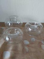 Set van 3 glazen t lichtjes, Ophalen of Verzenden
