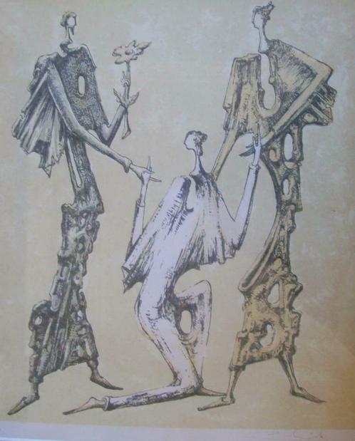 "De aanbidder" - Remy Cornelissen, Antiek en Kunst, Kunst | Litho's en Zeefdrukken, Ophalen