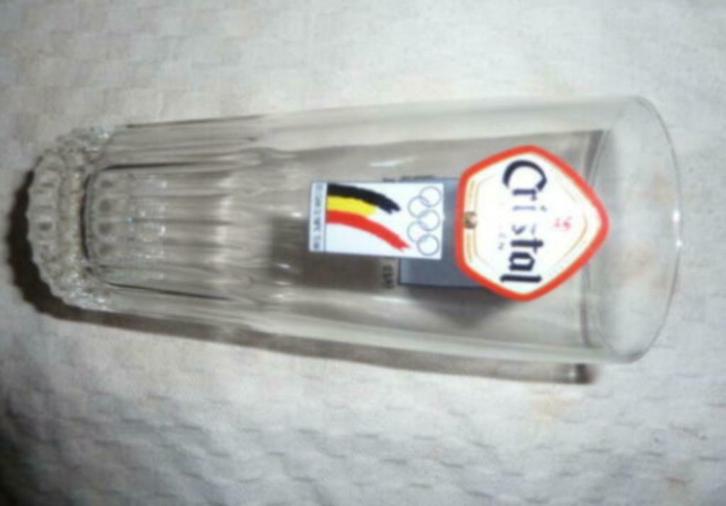 bier glas CRISTAL ALKEN - FRED DEBURGHRAEVE Belgian Olympic, Verzamelen, Glas en Drinkglazen, Nieuw, Bierglas, Ophalen of Verzenden