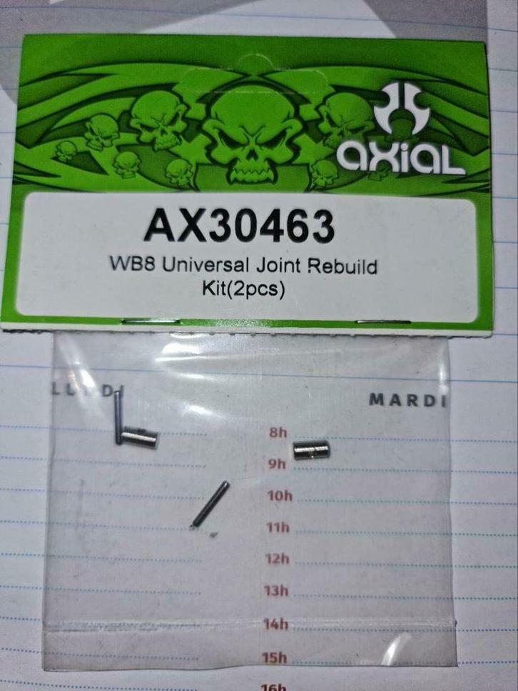 Kit de réparation joint universel WB8 Axial AX30463 (2 pcs), Hobby & Loisirs créatifs, Modélisme | Radiocommandé & Téléguidé | Voitures