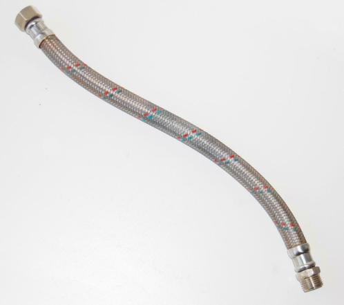Tuyau blindé flexible 1/2" mâle/femelle – Ø20mm, Doe-het-zelf en Bouw, Verwarming en Radiatoren, Gebruikt, Overige typen, Ophalen of Verzenden