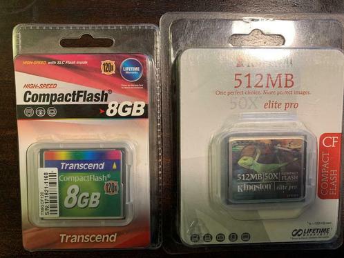 Carte mémoire Compact Flash 512MB + 8Gb, TV, Hi-fi & Vidéo, Photo | Cartes mémoire, Neuf, Compact Flash (CF), 4 GB, Enlèvement