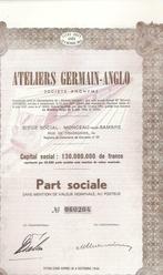 Ateliers Germain-Anglo - 1963, Action, Envoi, 1950 à 1970