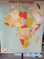 Retro schoolkaart - Afrika - Kaart 124, Verzamelen, Retro, Ophalen of Verzenden, Huis en Inrichting
