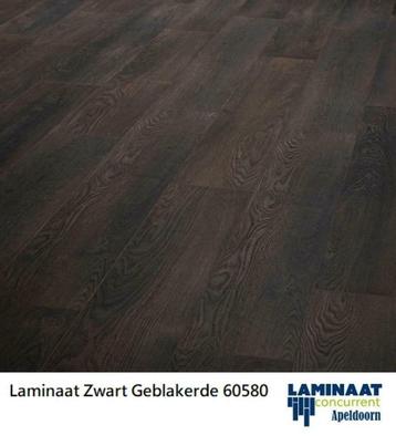 Laminaat Zwart Geblakerde Eik 60580 8mm dik met 4V-groev beschikbaar voor biedingen