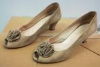 392A* SALAMANDER escarpins beiges 3x cuir peep toe (39), Enlèvement ou Envoi, Porté, Autres types