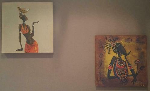 2 cadres décoration Afrique excellent état, Antiquités & Art, Art | Lithographies & Sérigraphies, Enlèvement