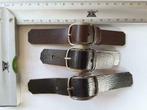 Kiltsluiting met gesp in dik zwart, bruin leer 14 cm, Ophalen of Verzenden, Nieuw