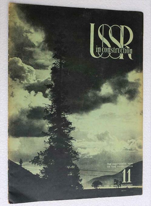 USSR in Construction 1934 Nr. 11 Hibinogorsk Rusland, Antiek en Kunst, Antiek | Boeken en Manuscripten, Ophalen of Verzenden