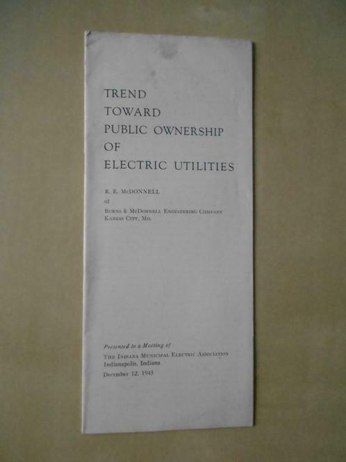 Trend Toward Public Ownership of Electric Utilities, Boeken, Overige Boeken, Ophalen of Verzenden