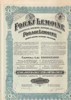 aandelen 23 stuks Foraj Lemoine 500 lei 1923, Gebruikt, Ophalen of Verzenden