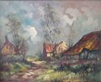 Schilderij "Village d'Ardenne, getekend A. Fraipont, Antiek en Kunst, Verzenden