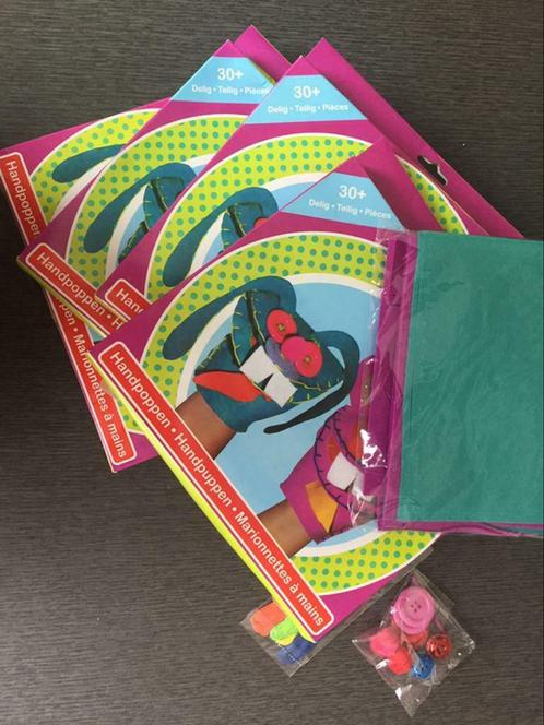 Knutsel Handpoppen 4 sets met 2 poppen Nieuw en ongeopend, Kinderen en Baby's, Speelgoed | Educatief en Creatief, Ophalen