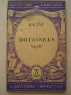 4. Racine Britannicus tragédie Classiques Larousse 1953, Europe autre, Utilisé, Envoi