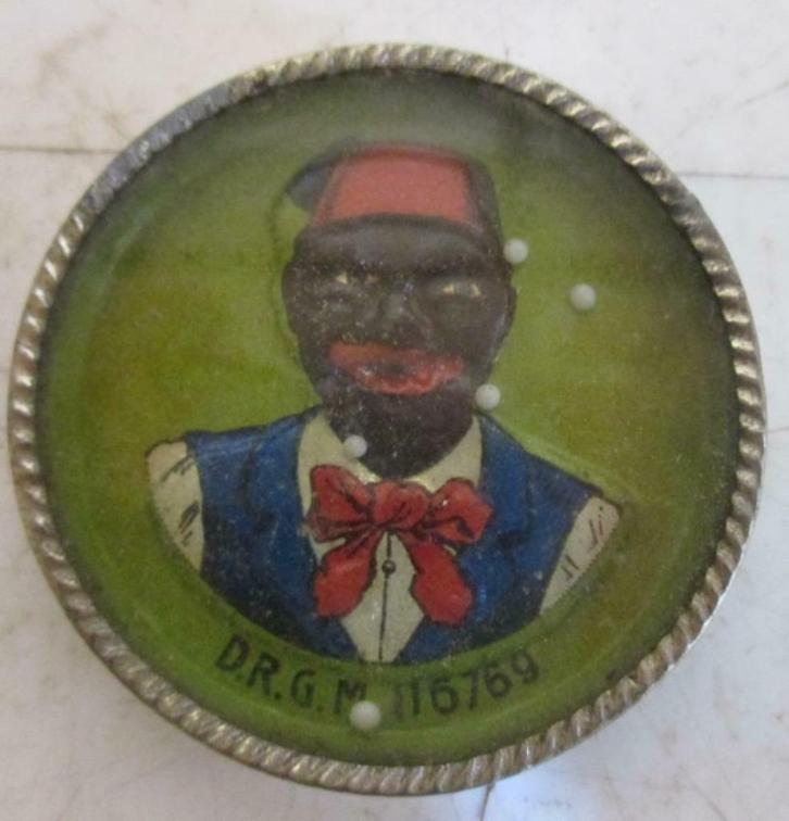 zeldzaam behendigheidsspelletje witte balletjes zwarte man, Antiek en Kunst, Antiek | Speelgoed, Verzenden