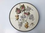 Rond sierbord porselein met oude bloemenprint, Antiek en Kunst, Antiek | Wandborden en Tegels, Ophalen of Verzenden