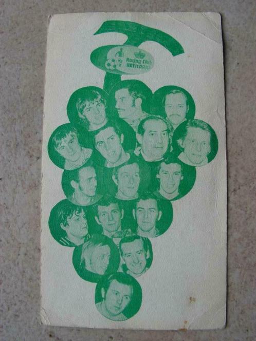 Ancienne carte support Racing Club Hoeilaart 1974, Collections, Cartes de naissance & Cartes de visite, 1970 à 1980, Enlèvement ou Envoi