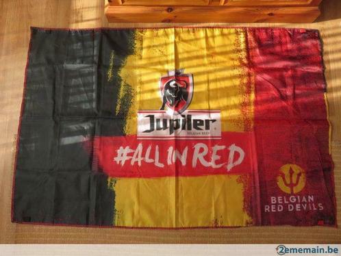 superbes drapeau all in red belgian red devils jupiler, Divers, Drapeaux & Banderoles, Enlèvement