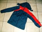 donker blauw met rood regenjasje met kapje mt 152, Ophalen of Verzenden, Gebruikt, Erima, Jas