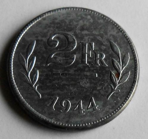 monnaie Belge - 2 francs 1944, Timbres & Monnaies, Monnaies | Europe | Monnaies non-euro, Monnaie en vrac, Belgique, Enlèvement ou Envoi