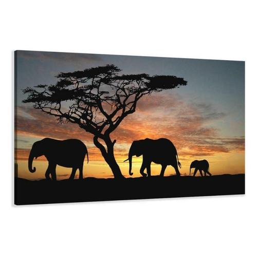 Nieuw canvas schilderij Afrika Olifant 120 x 80 cm, Huis en Inrichting, Woonaccessoires | Schilderijen, Tekeningen en Foto's, Nieuw