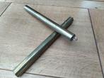 2 messing gewichten voor klok - L 26.5 cm - D 2 cm - 1055 gr, Ophalen of Verzenden