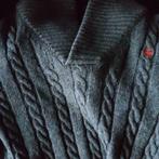 G-star RAW kabeltrui met kraag - in grijze wol, S, Kleding | Heren, Truien en Vesten, Ophalen of Verzenden, Zo goed als nieuw