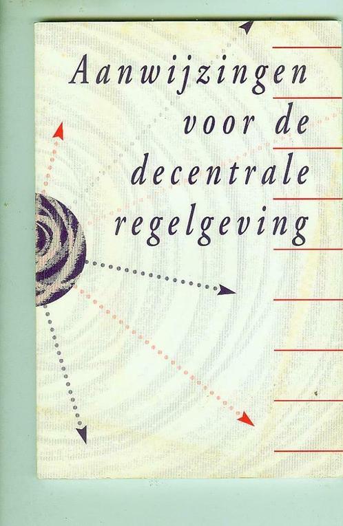 Aanwijzingen voor de decentrale regelgeving  VWW, Boeken, Overige Boeken, Zo goed als nieuw, Ophalen of Verzenden