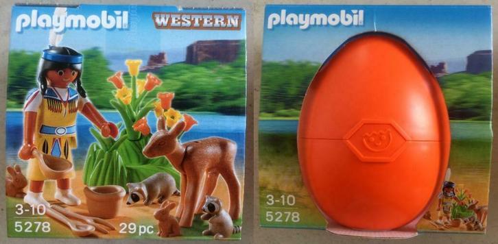 PLAYMOBIL 5278 - EI - Indianenmeisje bosdieren (kompleet), Kinderen en Baby's, Speelgoed | Playmobil, Zo goed als nieuw, Complete set