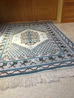 Handgeknoopt Tunesisch tapijt, Huis en Inrichting, Blauw, Zo goed als nieuw, Ophalen