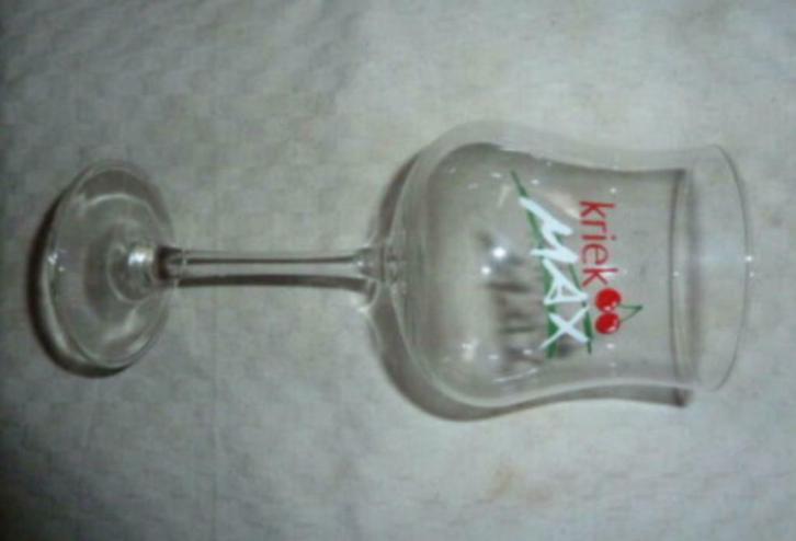 #B bier glas KRIEK MAX brij. Omer Vander Ghinste - Bellegem, Verzamelen, Glas en Drinkglazen, Nieuw, Bierglas, Ophalen of Verzenden
