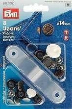 8 jeansknopen 14 mm design: laurierblad Prym622200, Nieuw, Ophalen of Verzenden