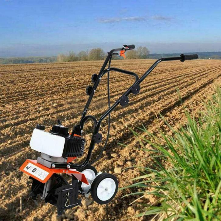 52cc Benzine Cultivator Grondfrees Cultiveermachine. 3.0 PK, Tuin en Terras, Hand-tuingereedschap, Nieuw, Cultivator, Ophalen of Verzenden