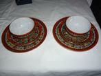 chinees ontbijtset tas bord dessertbord 2 personen servies, Ophalen of Verzenden