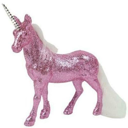 Decoratie glitter eenhoorn beeld roze 20 cm, Maison & Meubles, Accessoires pour la Maison | Autre, Neuf, Enlèvement ou Envoi