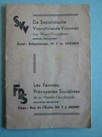 oud lidboekje  1950 Soc. Vooruitz. Vrouwen - Menen, Verzenden